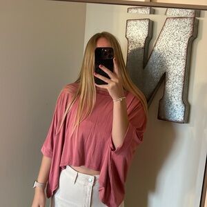 Altered State Pink Flowy Short Sleeve